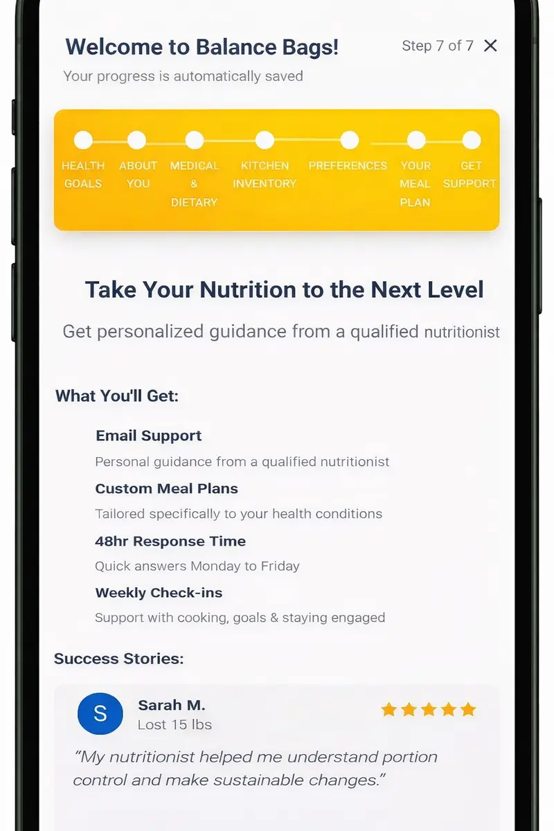 Personalized nutrition profile